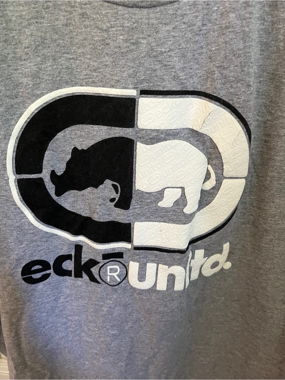 Ecko Unlimited Gray T-Shirt with White Logo